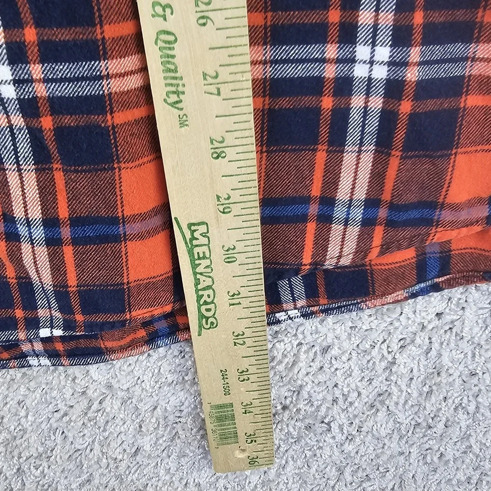 Legendary Whitetails Flannel Shirt Sz 2XLT Orange Plaid Fall Corduroy Trim Buck